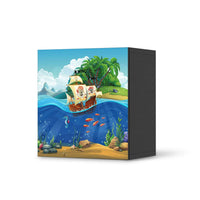 Klebefolie für Möbel Pirates - IKEA Besta Regal 1 Türe - schwarz
