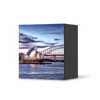 Klebefolie für Möbel Sydney - IKEA Besta Regal 1 Türe - schwarz