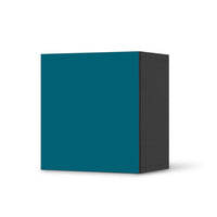 Klebefolie für Möbel Türkisgrün Dark - IKEA Besta Regal 1 Türe - schwarz