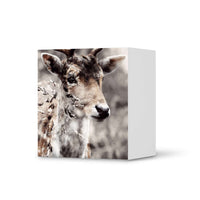 Klebefolie für Möbel Hirsch - IKEA Besta Regal 1 Türe - weiss