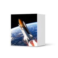 Klebefolie für Möbel Space Traveller - IKEA Besta Regal 1 Türe - weiss
