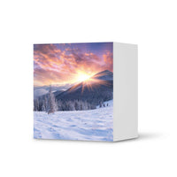 Klebefolie für Möbel Zauberhafte Winterlandschaft - IKEA Besta Regal 1 Türe - weiss