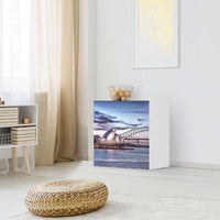 Klebefolie für Möbel Sydney - IKEA Besta Regal 1 Türe - Wohnzimmer