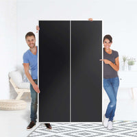 Klebefolie für Möbel Schwarz - IKEA Besta Schrank Hoch 2 Türen - Folie