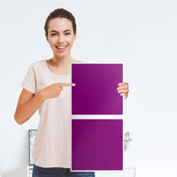 Klebefolie für Möbel Flieder Dark - IKEA Expedit Regal 2 Türen Hoch - Folie