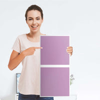 Klebefolie für Möbel Flieder Light - IKEA Expedit Regal 2 Türen Hoch - Folie