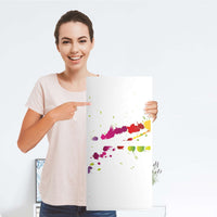 Klebefolie für Möbel Splash 2 - IKEA Expedit Regal 2 Türen Hoch - Folie