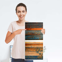 Klebefolie für Möbel Wooden - IKEA Expedit Regal 2 Türen Hoch - Folie