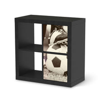 Klebefolie für Möbel Kick it - IKEA Expedit Regal 2 Türen Hoch - schwarz