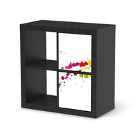 Klebefolie für Möbel Splash 2 - IKEA Expedit Regal 2 Türen Hoch - schwarz