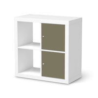 Klebefolie für Möbel Braungrau Light - IKEA Expedit Regal 2 Türen Hoch - weiss
