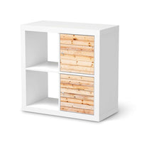 Klebefolie für Möbel Bright Planks - IKEA Expedit Regal 2 Türen Hoch - weiss