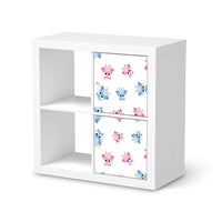 Klebefolie für Möbel Eulenparty - IKEA Expedit Regal 2 Türen Hoch - weiss
