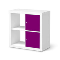 Klebefolie für Möbel Flieder Dark - IKEA Expedit Regal 2 Türen Hoch - weiss