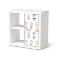 Klebefolie für Möbel Flying Animals - IKEA Expedit Regal 2 Türen Hoch - weiss