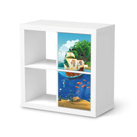 Klebefolie für Möbel Pirates - IKEA Expedit Regal 2 Türen Hoch - weiss