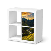 Klebefolie für Möbel Reisterrassen - IKEA Expedit Regal 2 Türen Hoch - weiss