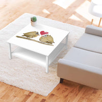 Klebefolie für Möbel 2 kleine Eulen - IKEA Hemnes Couchtisch 90x90 cm - Kinderzimmer