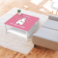 Klebefolie für Möbel Dalai Llama - IKEA Hemnes Couchtisch 90x90 cm - Kinderzimmer