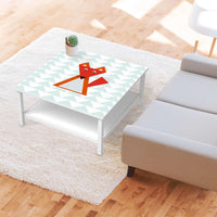 Klebefolie für Möbel Füchslein - IKEA Hemnes Couchtisch 90x90 cm - Kinderzimmer