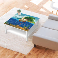 Klebefolie für Möbel Pirates - IKEA Hemnes Couchtisch 90x90 cm - Kinderzimmer
