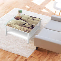 Klebefolie für Möbel Skateboard - IKEA Hemnes Couchtisch 90x90 cm - Kinderzimmer