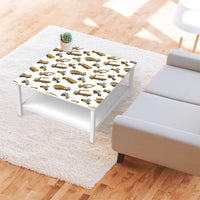 Klebefolie für Möbel Working Cars - IKEA Hemnes Couchtisch 90x90 cm - Kinderzimmer