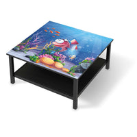Klebefolie für Möbel Bubbles - IKEA Hemnes Couchtisch 90x90 cm - schwarz