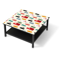 Klebefolie für Möbel Cars - IKEA Hemnes Couchtisch 90x90 cm - schwarz