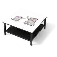 Klebefolie für Möbel Elefanten - IKEA Hemnes Couchtisch 90x90 cm - schwarz