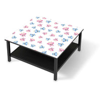 Klebefolie für Möbel Eulenparty - IKEA Hemnes Couchtisch 90x90 cm - schwarz