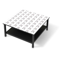 Klebefolie für Möbel Hoppel - IKEA Hemnes Couchtisch 90x90 cm - schwarz