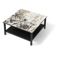 Klebefolie für Möbel Styleful Vintage 1 - IKEA Hemnes Couchtisch 90x90 cm - schwarz