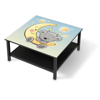 Klebefolie für Möbel Teddy und Mond - IKEA Hemnes Couchtisch 90x90 cm - schwarz
