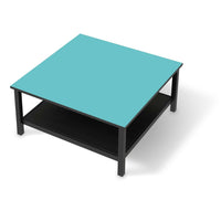 Klebefolie für Möbel Türkisgrün Light - IKEA Hemnes Couchtisch 90x90 cm - schwarz