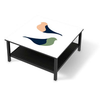 Klebefolie für Möbel Vintage Vögel - IKEA Hemnes Couchtisch 90x90 cm - schwarz
