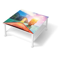 Klebefolie für Möbel Blue Water Lagoon - IKEA Hemnes Couchtisch 90x90 cm - weiss
