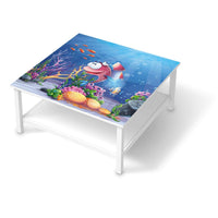 Klebefolie für Möbel Bubbles - IKEA Hemnes Couchtisch 90x90 cm - weiss