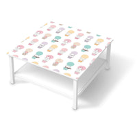 Klebefolie für Möbel Flying Animals - IKEA Hemnes Couchtisch 90x90 cm - weiss