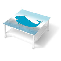 Klebefolie für Möbel Herr Wal - IKEA Hemnes Couchtisch 90x90 cm - weiss