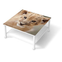 Klebefolie für Möbel Simba - IKEA Hemnes Couchtisch 90x90 cm - weiss