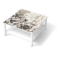 Klebefolie für Möbel Styleful Vintage 1 - IKEA Hemnes Couchtisch 90x90 cm - weiss