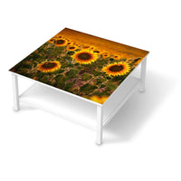 Klebefolie für Möbel Sunflowers - IKEA Hemnes Couchtisch 90x90 cm - weiss