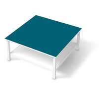 Klebefolie für Möbel Türkisgrün Dark - IKEA Hemnes Couchtisch 90x90 cm - weiss