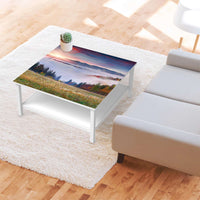 Klebefolie für Möbel Herbstwald - IKEA Hemnes Couchtisch 90x90 cm - Wohnzimmer
