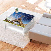 Klebefolie für Möbel La Tour Eiffel - IKEA Hemnes Couchtisch 90x90 cm - Wohnzimmer