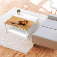 Klebefolie für Möbel Lion King - IKEA Hemnes Couchtisch 90x90 cm - Wohnzimmer