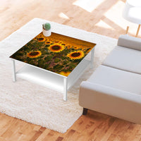 Klebefolie für Möbel Sunflowers - IKEA Hemnes Couchtisch 90x90 cm - Wohnzimmer