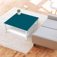 Klebefolie für Möbel Türkisgrün Dark - IKEA Hemnes Couchtisch 90x90 cm - Wohnzimmer