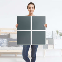Klebefolie für Möbel Blaugrau Light - IKEA Kallax Regal 4 Türen - Folie